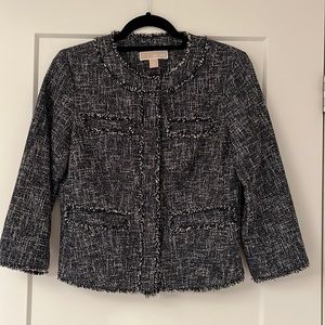 Navy tweed blazer